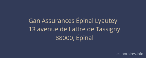 Gan Assurances Épinal Lyautey