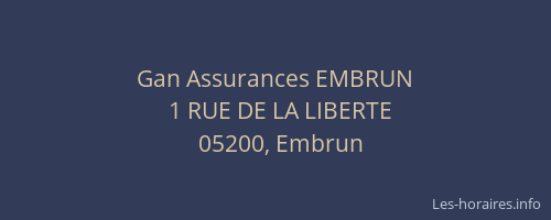 Gan Assurances EMBRUN