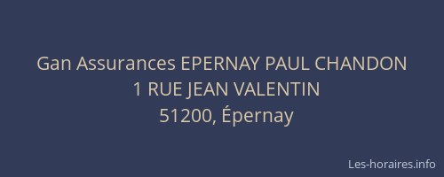 Gan Assurances EPERNAY PAUL CHANDON