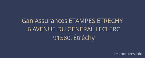Gan Assurances ETAMPES ETRECHY