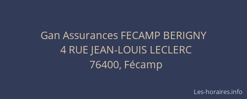 Gan Assurances FECAMP BERIGNY