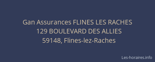 Gan Assurances FLINES LES RACHES