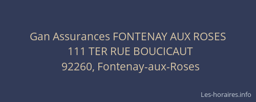Gan Assurances FONTENAY AUX ROSES