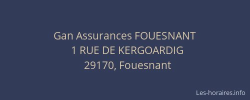 Gan Assurances FOUESNANT