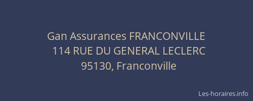 Gan Assurances FRANCONVILLE