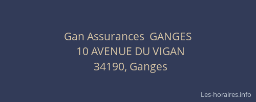 Gan Assurances  GANGES