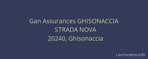 Gan Assurances GHISONACCIA