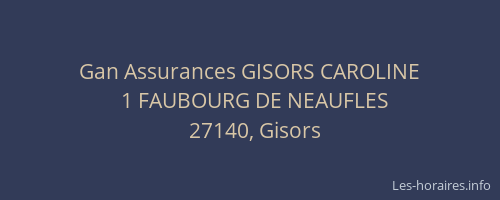 Gan Assurances GISORS CAROLINE