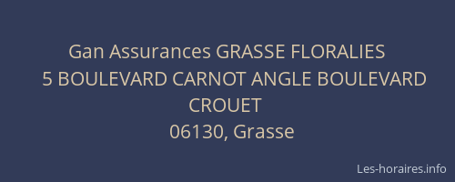 Gan Assurances GRASSE FLORALIES