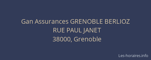 Gan Assurances GRENOBLE BERLIOZ