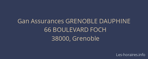 Gan Assurances GRENOBLE DAUPHINE