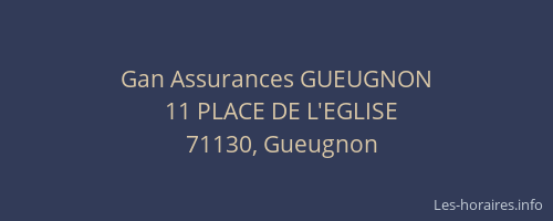 Gan Assurances GUEUGNON