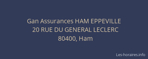 Gan Assurances HAM EPPEVILLE