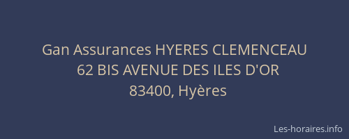 Gan Assurances HYERES CLEMENCEAU