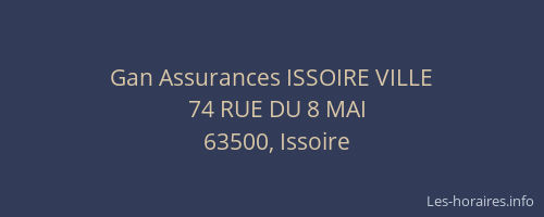 Gan Assurances ISSOIRE VILLE