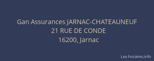 Gan Assurances JARNAC-CHATEAUNEUF