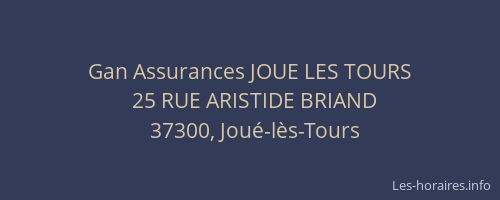 Gan Assurances JOUE LES TOURS