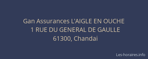 Gan Assurances L'AIGLE EN OUCHE
