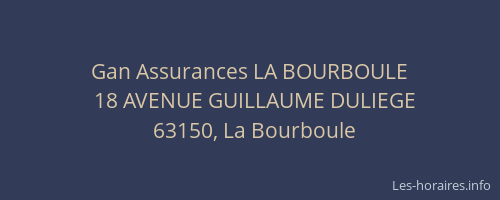 Gan Assurances LA BOURBOULE