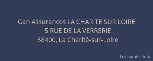 Gan Assurances LA CHARITE SUR LOIRE