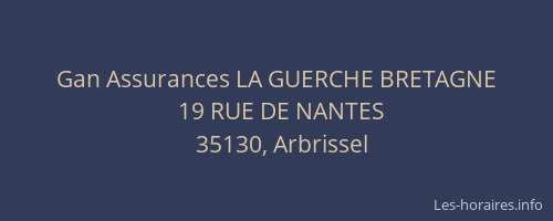 Gan Assurances LA GUERCHE BRETAGNE