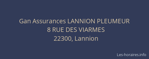 Gan Assurances LANNION PLEUMEUR