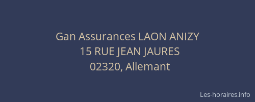 Gan Assurances LAON ANIZY