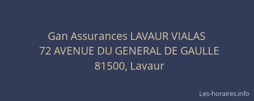 Gan Assurances LAVAUR VIALAS