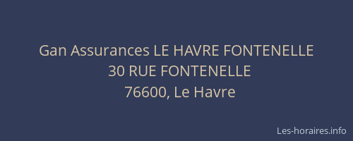 Gan Assurances LE HAVRE FONTENELLE