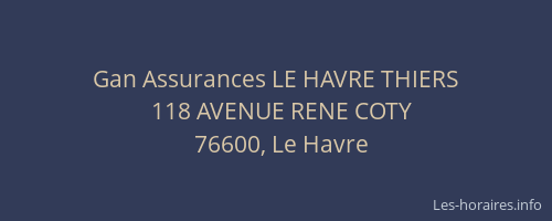 Gan Assurances LE HAVRE THIERS