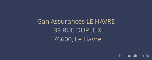 Gan Assurances LE HAVRE