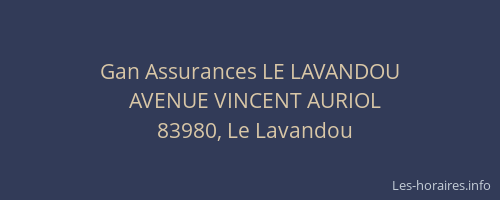 Gan Assurances LE LAVANDOU