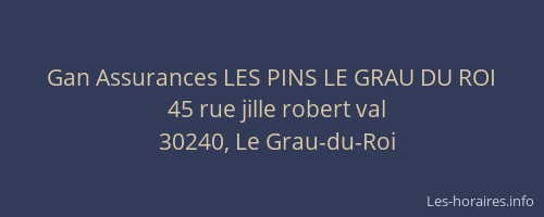 Gan Assurances LES PINS LE GRAU DU ROI