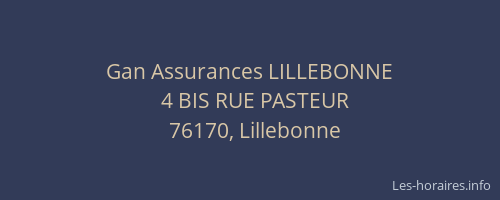 Gan Assurances LILLEBONNE