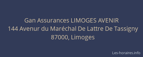 Gan Assurances LIMOGES AVENIR