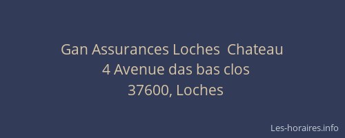 Gan Assurances Loches  Chateau