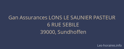 Gan Assurances LONS LE SAUNIER PASTEUR