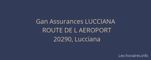 Gan Assurances LUCCIANA