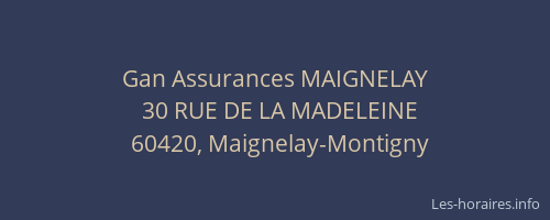 Gan Assurances MAIGNELAY
