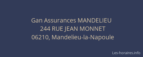 Gan Assurances MANDELIEU