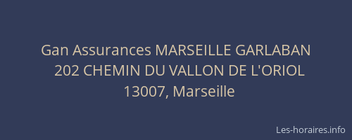 Gan Assurances MARSEILLE GARLABAN