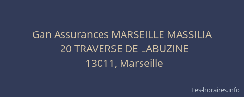 Gan Assurances MARSEILLE MASSILIA