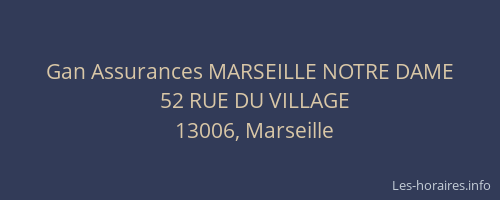 Gan Assurances MARSEILLE NOTRE DAME