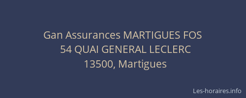 Gan Assurances MARTIGUES FOS
