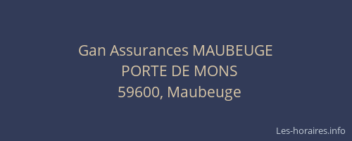 Gan Assurances MAUBEUGE