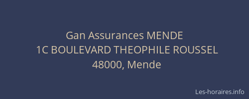 Gan Assurances MENDE
