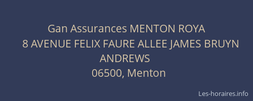 Gan Assurances MENTON ROYA