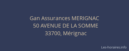 Gan Assurances MERIGNAC
