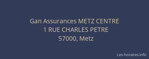Gan Assurances METZ CENTRE