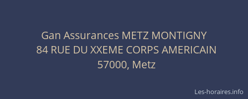 Gan Assurances METZ MONTIGNY